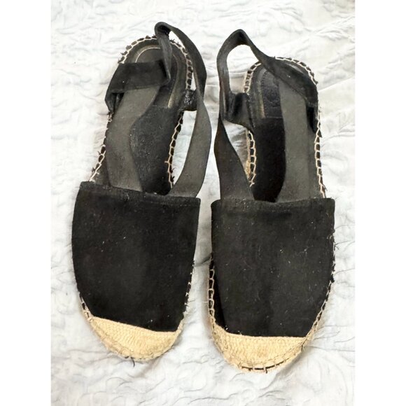 Vidarreta black suede slingback heel Espadrille Sandals 41 - Picture 2 of 7